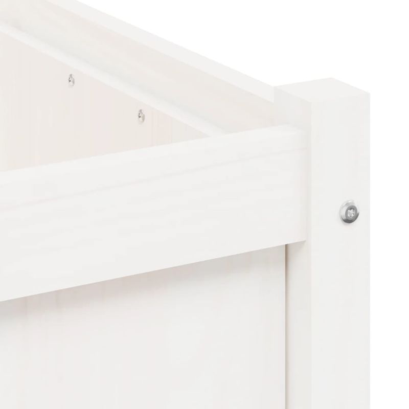 Casa si Gradina - Gradinarit si plante - Plante si ghivece - Ghivece si suporturi - Jardiniere de gradina, 50x50x50 cm, alb lemn masiv de pin - Infinity.ro