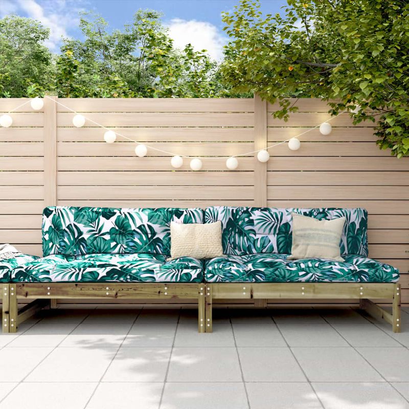 Casa si Gradina - Gradina si terasa - Mobilier exterior - Canapele si fotolii gradina - Canapele de mijloc gradina 2 buc. 120x80cm lemn pin impregnat - Infinity.ro
