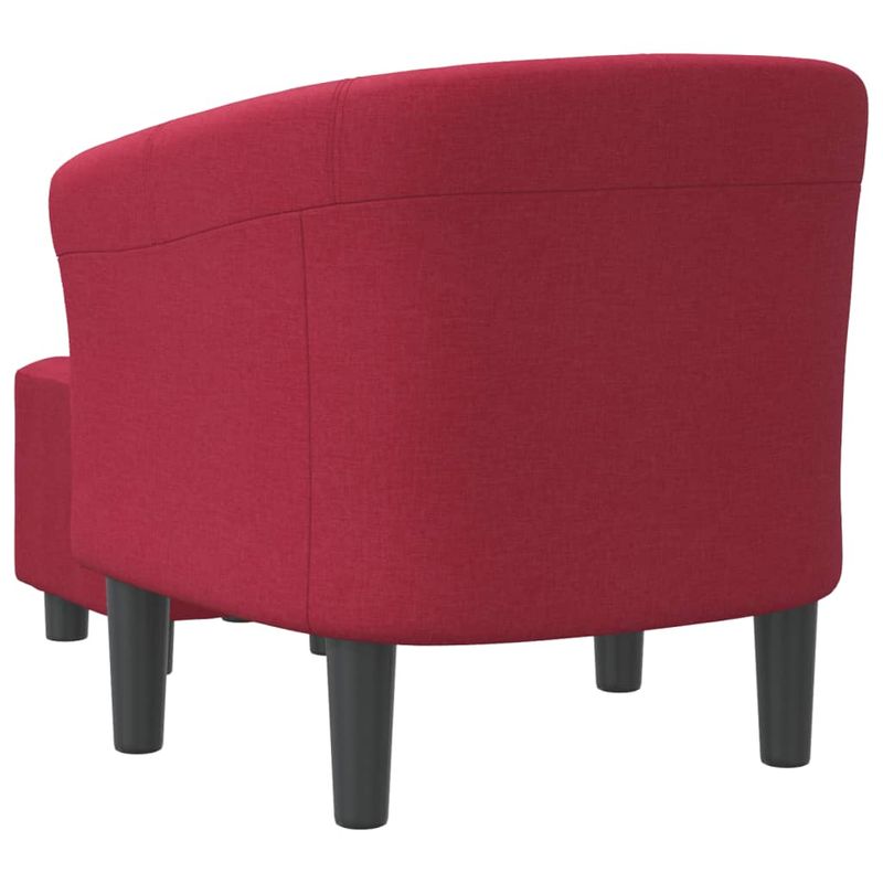 Casa si Gradina - Mobilier - Scaune si fotolii - Fotolii - Fotoliu tip cuva cu taburet, rosu vin, material textil - Infinity.ro
