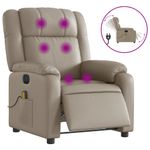 Ingrijire personala si Cosmetice - Sanatate si wellness - Articole wellness - Fotolii de masaj - Fotoliu electric masaj rabatabil, cappuccino, piele ecologica - Infinity.ro