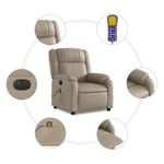 Ingrijire personala si Cosmetice - Sanatate si wellness - Articole wellness - Fotolii de masaj - Fotoliu electric masaj rabatabil, cappuccino, piele ecologica - Infinity.ro