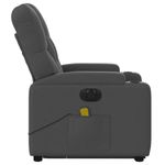 Ingrijire personala si Cosmetice - Sanatate si wellness - Articole wellness - Fotolii de masaj - Fotoliu electric masaj rabatabil cu ridicare, gri inchis textil - Infinity.ro