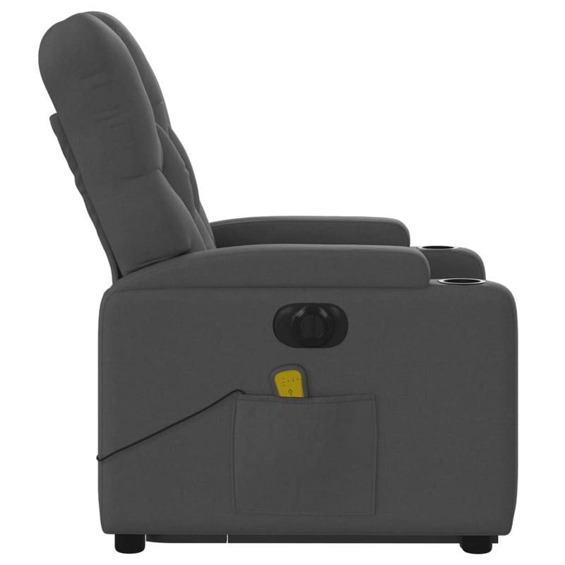 Ingrijire personala si Cosmetice - Sanatate si wellness - Articole wellness - Fotolii de masaj - Fotoliu electric masaj rabatabil cu ridicare, gri inchis textil - Infinity.ro