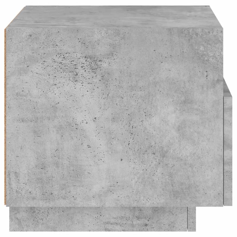 Casa si Gradina - Mobilier - Comode si corpuri - Noptiere - Noptiera cu lumini LED, gri beton, 40x39x37 cm - Infinity.ro