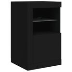 Casa si Gradina - Mobilier - Dulapuri si sifoniere - Dulapuri - Dulap lateral cu lumini LED, negru, lemn prelucrat - Infinity.ro
