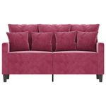 Casa si Gradina - Mobilier - Canapele si coltare - Canapele - Canapea cu 2 locuri, rosu vin, 120 cm, catifea - Infinity.ro