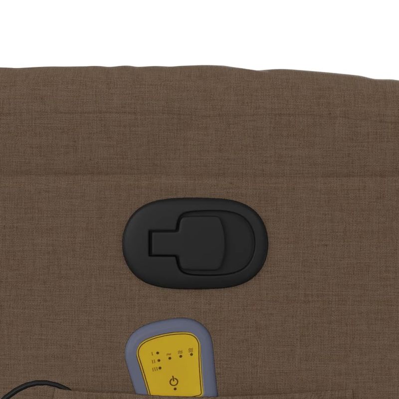 Ingrijire personala si Cosmetice - Sanatate si wellness - Articole wellness - Fotolii de masaj - Fotoliu de masaj rabatabil cu ridicare, maro, textil - Infinity.ro