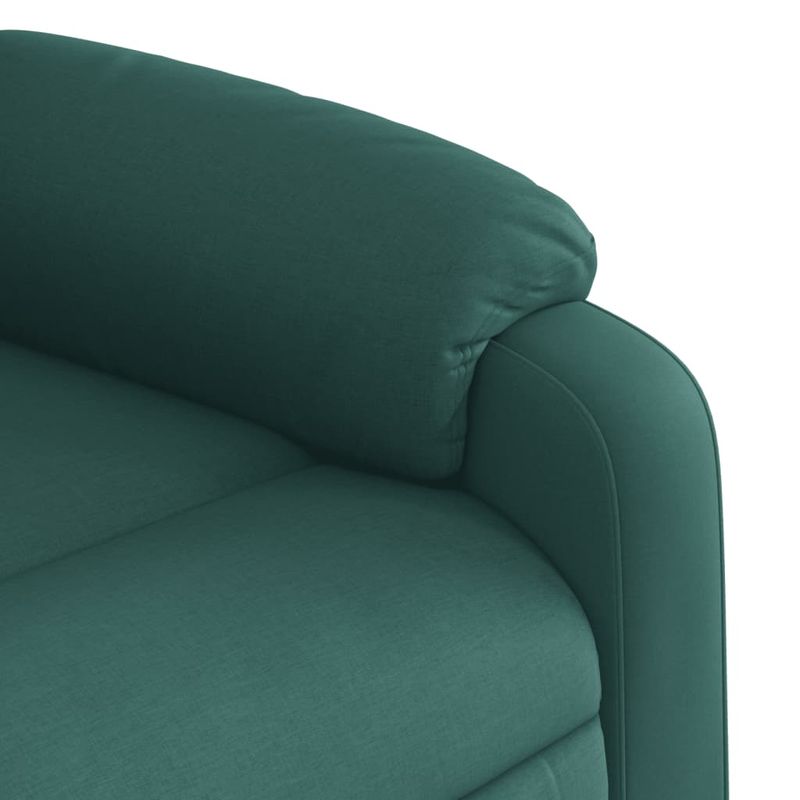 Casa si Gradina - Mobilier - Scaune si fotolii - Fotolii - Fotoliu rabatabil de masaj, cu ridicare, verde inchis, textil - Infinity.ro