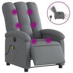 Ingrijire personala si Cosmetice - Sanatate si wellness - Articole wellness - Fotolii de masaj - Fotoliu electric de masaj rabatabil, gri inchis, textil - Infinity.ro