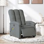 Ingrijire personala si Cosmetice - Sanatate si wellness - Articole wellness - Fotolii de masaj - Fotoliu electric de masaj rabatabil, gri inchis, textil - Infinity.ro