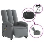 Ingrijire personala si Cosmetice - Sanatate si wellness - Articole wellness - Fotolii de masaj - Fotoliu electric de masaj rabatabil, gri inchis, textil - Infinity.ro
