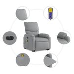 Ingrijire personala si Cosmetice - Sanatate si wellness - Articole wellness - Fotolii de masaj - Fotoliu electric masaj rabatabil cu ridicare, gri inchis textil - Infinity.ro