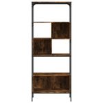 Casa si Gradina - Mobilier - Biblioteci si rafturi - Biblioteci - Biblioteca cu 5 niveluri, stejar fumuriu, 76x33x188,5 cm, lemn - Infinity.ro