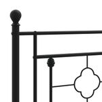 Casa si Gradina - Mobilier - Paturi si accesorii - Paturi - Cadru de pat metalic cu tablie, negru, 140x200 cm - Infinity.ro
