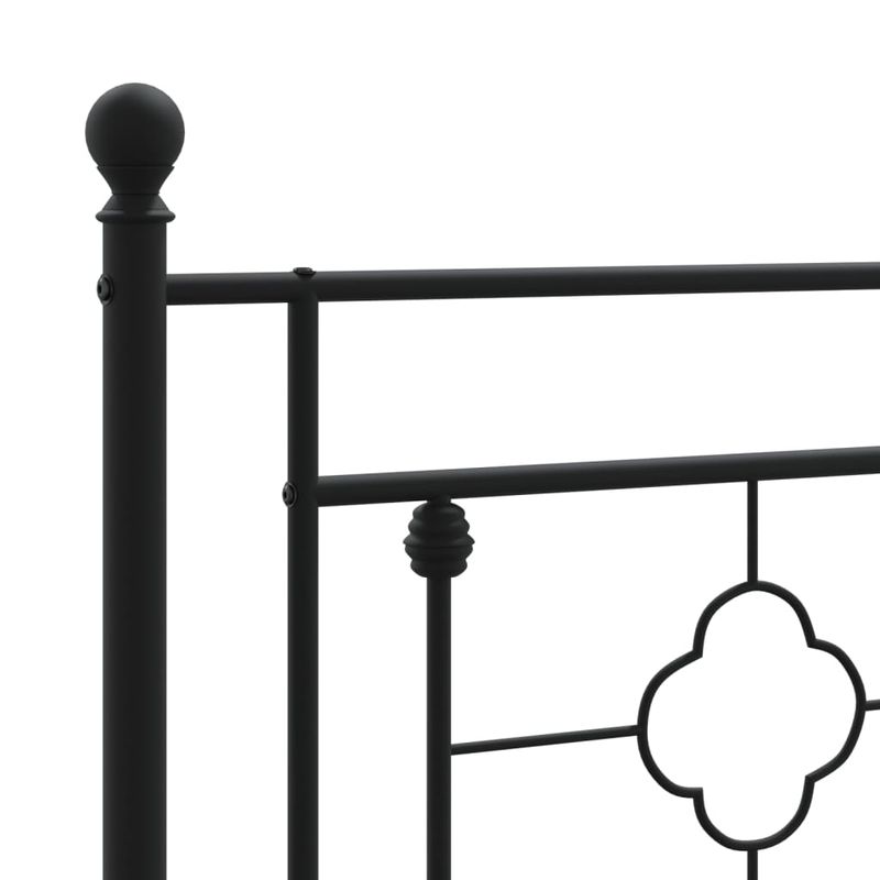 Casa si Gradina - Mobilier - Paturi si accesorii - Paturi - Cadru de pat metalic cu tablie, negru, 140x200 cm - Infinity.ro