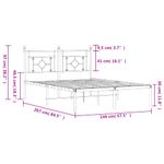 Casa si Gradina - Mobilier - Paturi si accesorii - Paturi - Cadru de pat metalic cu tablie, negru, 140x200 cm - Infinity.ro