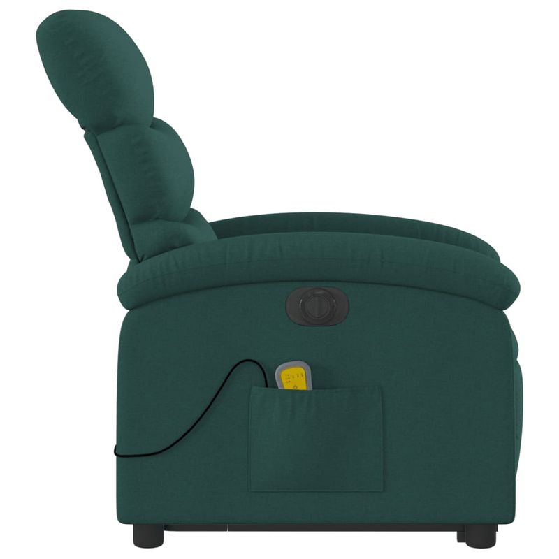 Ingrijire personala si Cosmetice - Sanatate si wellness - Articole wellness - Fotolii de masaj - Fotoliu electric masaj rabatabil / ridicare verde inchis textil - Infinity.ro