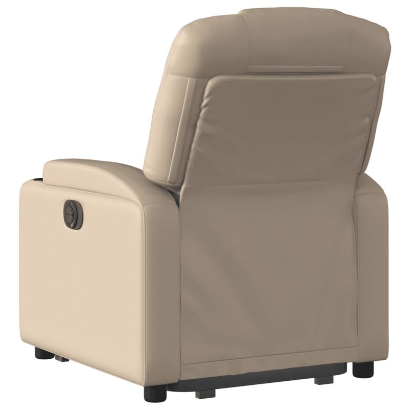 Casa si Gradina - Mobilier - Scaune si fotolii - Fotolii - Fotoliu rabatabil cu ridicare, cappuccino, piele ecologica - Infinity.ro