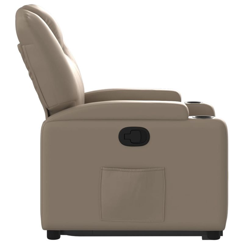 Casa si Gradina - Mobilier - Scaune si fotolii - Fotolii - Fotoliu rabatabil cu ridicare, cappuccino, piele ecologica - Infinity.ro