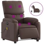 Ingrijire personala si Cosmetice - Sanatate si wellness - Articole wellness - Fotolii de masaj - Fotoliu electric de masaj rabatabil, maro, piele ecologica - Infinity.ro