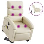 Ingrijire personala si Cosmetice - Sanatate si wellness - Articole wellness - Fotolii de masaj - Fotoliu electric masaj rabatabil cu ridicare, crem - Infinity.ro