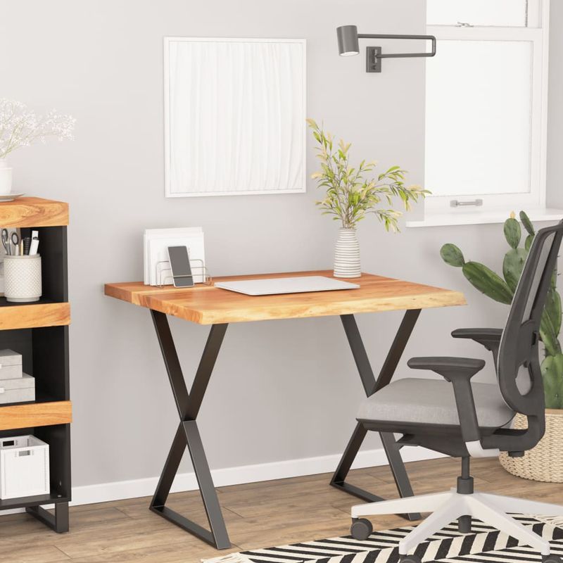Casa si Gradina - Mobilier - Feronerie si accesorii mobila - Blat birou 100x80x2,5 cm dreptunghiular lemn acacia margine vie - Infinity.ro