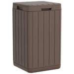 Casa si Gradina - Mobilier - Organizare si depozitare - Cosuri de gunoi - Cos de gunoi pentru exterior, maro, 38x38x65 cm, PP - Infinity.ro