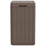 Casa si Gradina - Mobilier - Organizare si depozitare - Cosuri de gunoi - Cos de gunoi pentru exterior, maro, 38x38x65 cm, PP - Infinity.ro