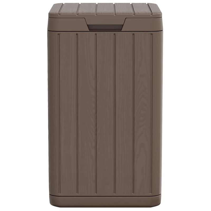 Casa si Gradina - Mobilier - Organizare si depozitare - Cosuri de gunoi - Cos de gunoi pentru exterior, maro, 38x38x65 cm, PP - Infinity.ro