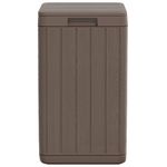 Casa si Gradina - Mobilier - Organizare si depozitare - Cosuri de gunoi - Cos de gunoi pentru exterior, maro, 38x38x65 cm, PP - Infinity.ro