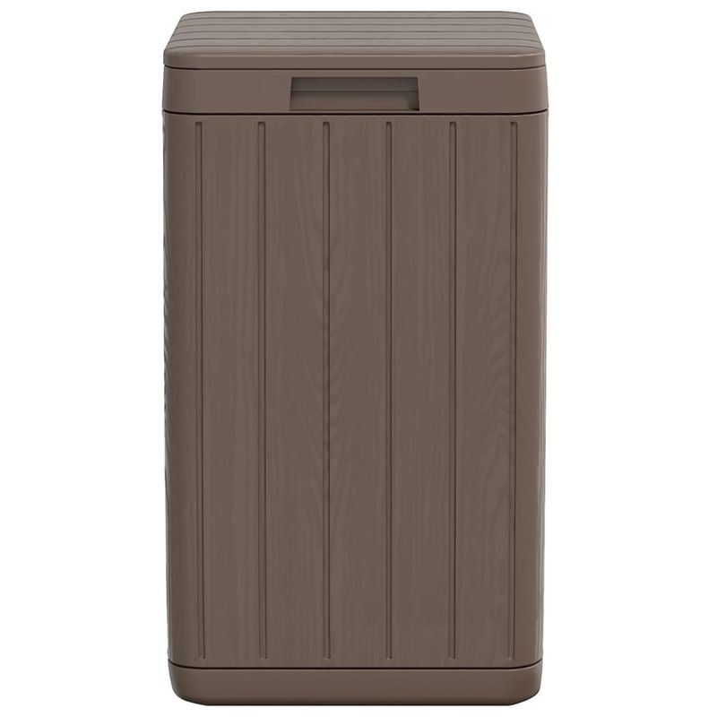 Casa si Gradina - Mobilier - Organizare si depozitare - Cosuri de gunoi - Cos de gunoi pentru exterior, maro, 38x38x65 cm, PP - Infinity.ro