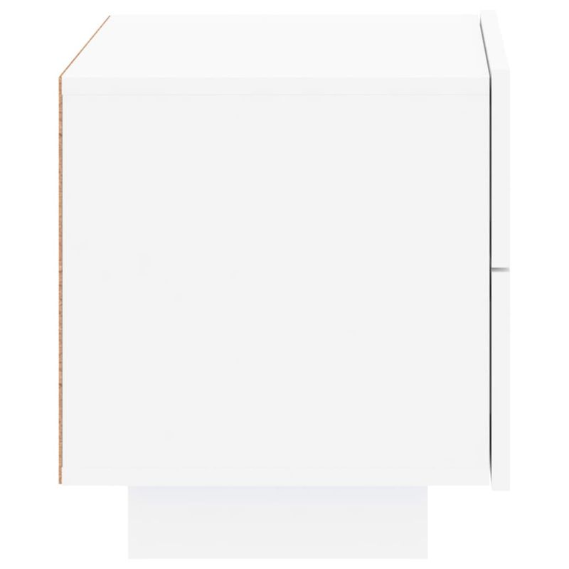 Casa si Gradina - Mobilier - Comode si corpuri - Noptiere - Noptiera cu lumini LED, alb, 70x36x40,5 cm - Infinity.ro
