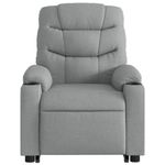 Casa si Gradina - Mobilier - Scaune si fotolii - Fotolii - Fotoliu rabatabil cu ridicare, gri deschis, material textil - Infinity.ro