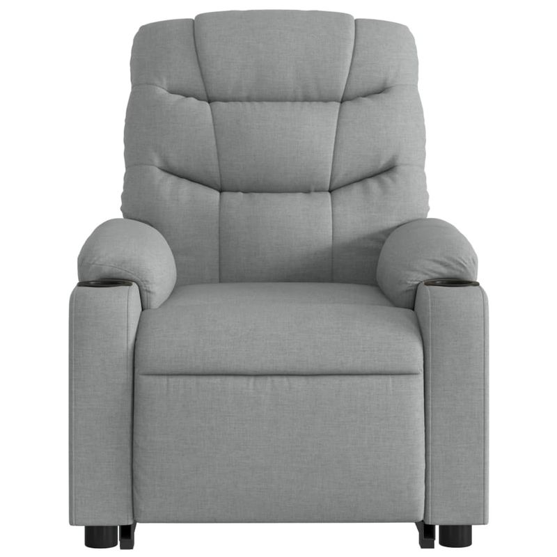 Casa si Gradina - Mobilier - Scaune si fotolii - Fotolii - Fotoliu rabatabil cu ridicare, gri deschis, material textil - Infinity.ro