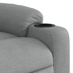 Casa si Gradina - Mobilier - Scaune si fotolii - Fotolii - Fotoliu rabatabil cu ridicare, gri deschis, material textil - Infinity.ro