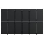 Casa si Gradina - Decoratiuni - Pereti despartitori si paravane - Separator de camera cu 6 panouri, negru, poliratan, model țesătură plină, mărime 294x180 cm - Infinity.ro