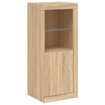 Casa si Gradina - Mobilier - Comode si corpuri - Comode - Servanta cu lumini LED, 3 buc., stejar sonoma, lemn prelucrat - Infinity.ro