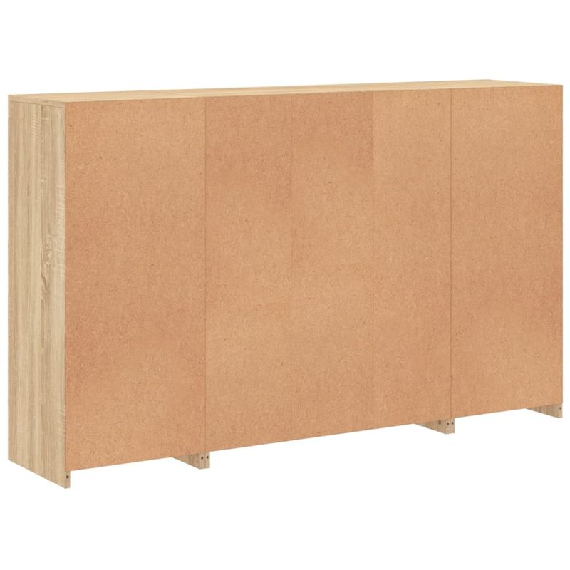 Casa si Gradina - Mobilier - Comode si corpuri - Comode - Servanta cu lumini LED, 3 buc., stejar sonoma, lemn prelucrat - Infinity.ro