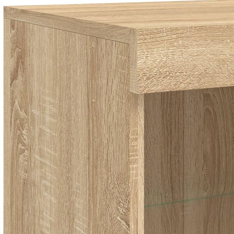 Casa si Gradina - Mobilier - Comode si corpuri - Comode - Servanta cu lumini LED, 3 buc., stejar sonoma, lemn prelucrat - Infinity.ro