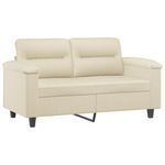 Casa si Gradina - Mobilier - Canapele si coltare - Canapele - Canapea cu 2 locuri, crem, 120 cm, piele ecologica - Infinity.ro