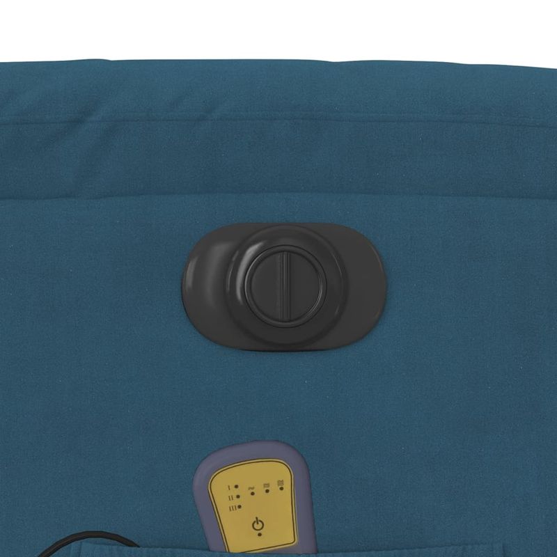 Ingrijire personala si Cosmetice - Sanatate si wellness - Articole wellness - Fotolii de masaj - Fotoliu electric masaj rabatabil cu ridicare, albastru, catifea - Infinity.ro