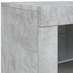 Casa si Gradina - Mobilier - Comode si corpuri - Comode - Servanta cu lumini LED, gri beton, 202x37x67 cm - Infinity.ro