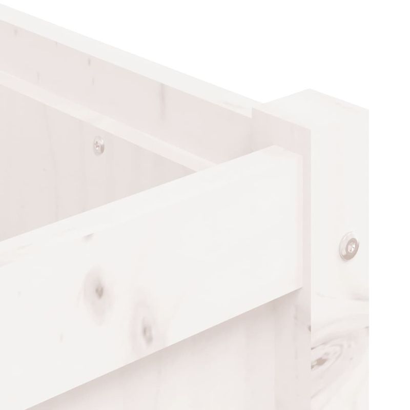 Casa si Gradina - Gradinarit si plante - Plante si ghivece - Ghivece si suporturi - Jardiniera de gradina, alb, 180x50x50 cm, lemn masiv de pin - Infinity.ro