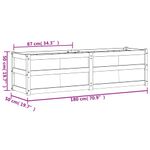 Casa si Gradina - Gradinarit si plante - Plante si ghivece - Ghivece si suporturi - Jardiniera de gradina, alb, 180x50x50 cm, lemn masiv de pin - Infinity.ro