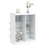 Casa si Gradina - Mobilier - Comode si corpuri - Comode - Servanta cu lumini LED, alb, 81x37x100 cm - Infinity.ro