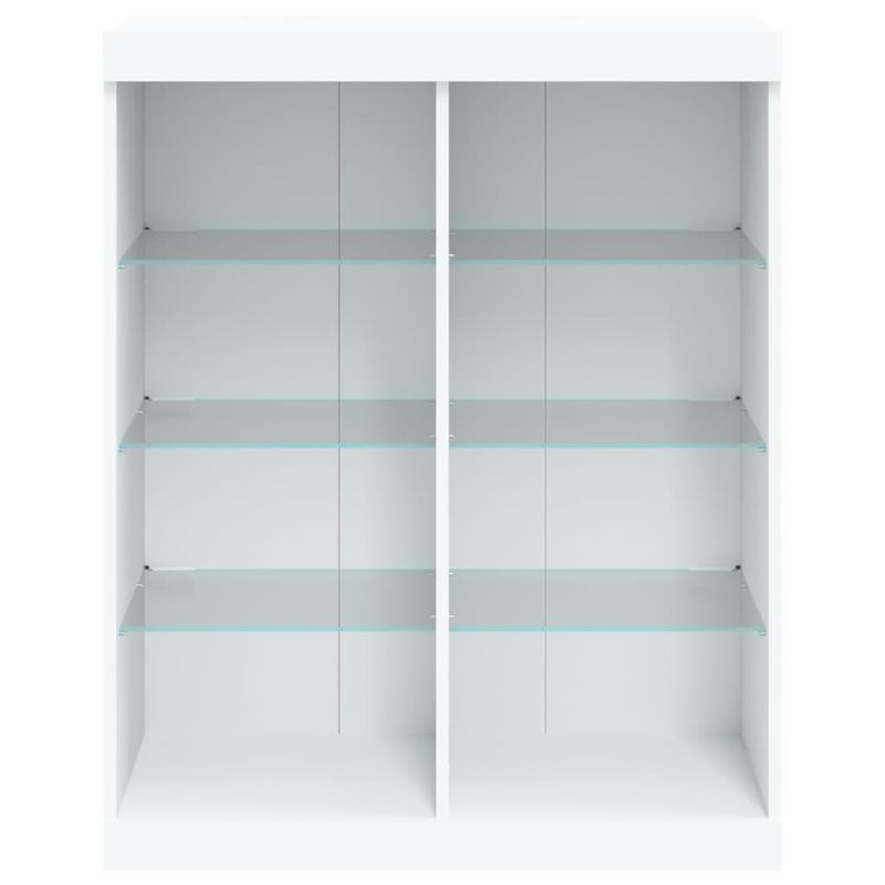 Casa si Gradina - Mobilier - Comode si corpuri - Comode - Servanta cu lumini LED, alb, 81x37x100 cm - Infinity.ro