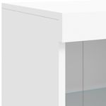 Casa si Gradina - Mobilier - Comode si corpuri - Comode - Servanta cu lumini LED, alb, 81x37x100 cm - Infinity.ro