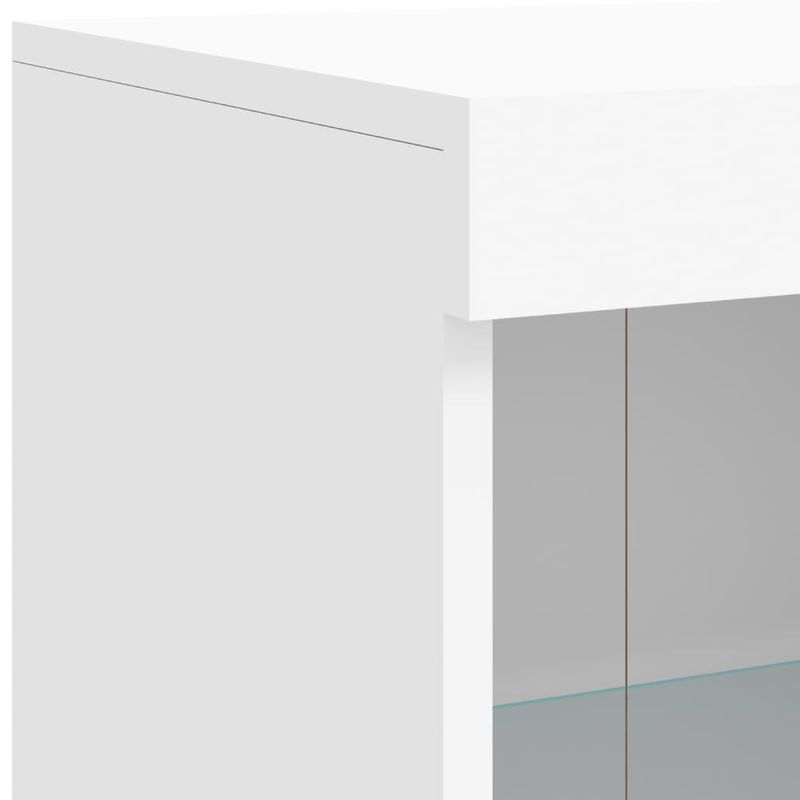 Casa si Gradina - Mobilier - Comode si corpuri - Comode - Servanta cu lumini LED, alb, 81x37x100 cm - Infinity.ro