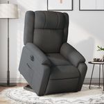 Casa si Gradina - Mobilier - Scaune si fotolii - Fotolii - Fotoliu electric rabatabil cu ridicare, gri inchis, textil - Infinity.ro