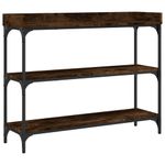 Casa si Gradina - Mobilier - Comode si corpuri - Console - Masuta consola cu rafturi, stejar fumuriu, 100x30x80 cm - Infinity.ro